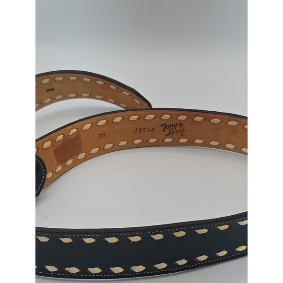 TONY LAMA - ACCESSORIES NAVY BELT MEN - 18516 size 30 - Picture 3 of 7